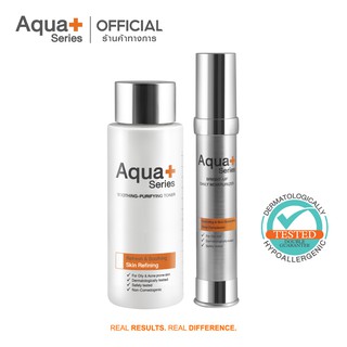 [AQUA11 ลด 130.-] AquaPlus Soothing-Purifying Toner 150 ml.&amp; Bright-Up Daily Moisturizer 30 ml.