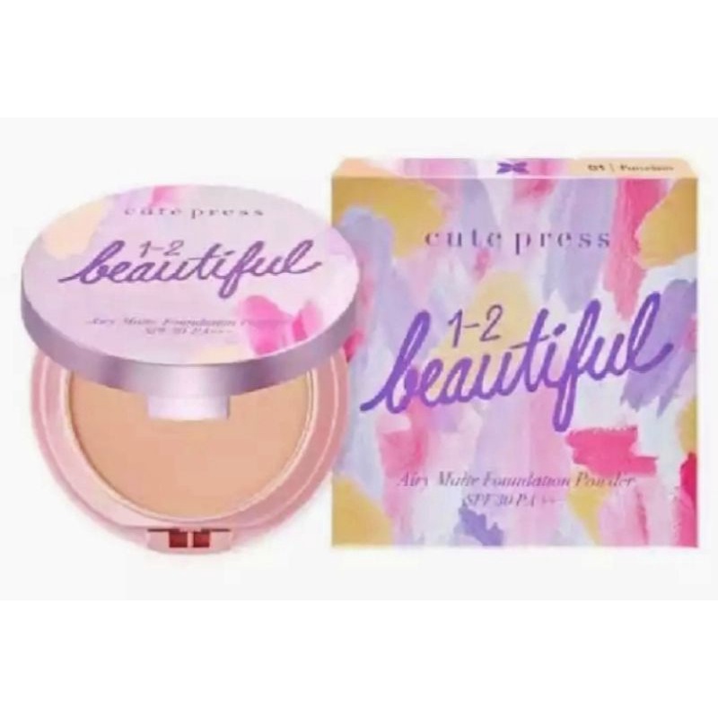 แป้งพับ Cute press 1-2 Beautiful Airy Matte Foundation Powder SPF30 PA ...