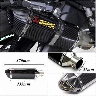 CBR 500R/650r/250rr/150r/300 akrapovic ท่อแต่งท่อเปลี่ยน มีที่เก็บเสียง ความยาว14 นิ้ว ปลายท่อ2 นิ้ว