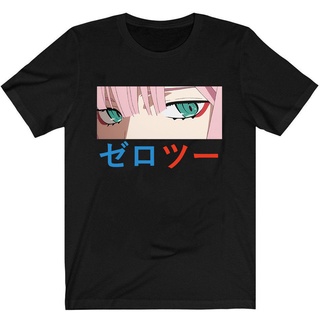 เสื้อยืดผ้าฝ้าย พิมพ์ลายอนิเมะ Darling in the FRANXX Zero Two 02 สําหรับผู้ชาย