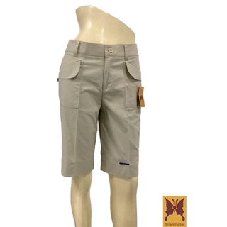 กางเกง 3 ส่วน กากี BIRABIRA PS007 กางเกงสามส่วน ผู้หญิง ฝาหน้า | Three Quarter Shorts