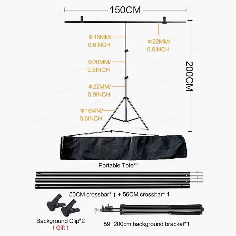 ขาฉาก-t-bar-พร้อมตัวหนีบ-ขนาด-2x1-5-m-ฉากถ่ายภาพ-อุปกรณ์สำหรับงานถ่ายภาพสตูดิโอ