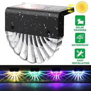 โคมไฟอะคริลิค พลังงานแสงอาทิตย์ กันน้ํา เปลี่ยนสีได้ สําหรับตกแต่งรั้ว