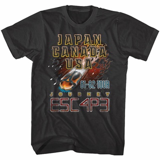 เสื้อยืดผ้าฝ้ายพิมพ์ลายคลาสสิก เสื้อยืด พิมพ์ลาย Journey Esc Album Japan Tour 81 82s Canada USA Live Concert Rock สไตล์