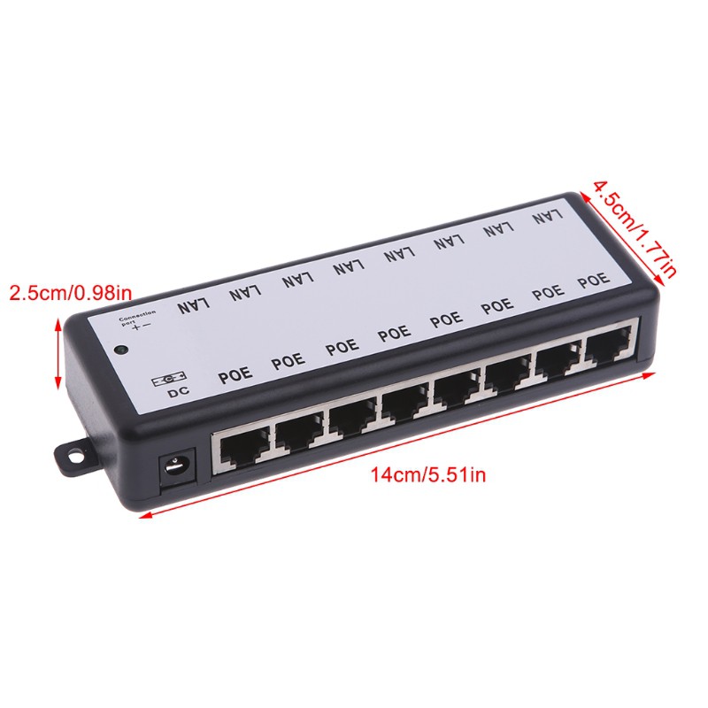 8-port-poe-injector-for-cctv-surveillance-ip-cameras-power-over-ethernet-adapter