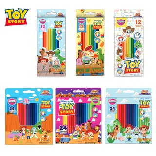 สีไม้มาสเตอร์อาร์ต  ดินสอสีไม้ ทอยสตอรี่ Toy story 12สียาว 24สียาว (จำนวน 1 กล่อง)