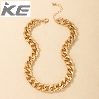 domineering Cuban chain hip-hop a heavy metal gold simple chain necklace for girls for women l