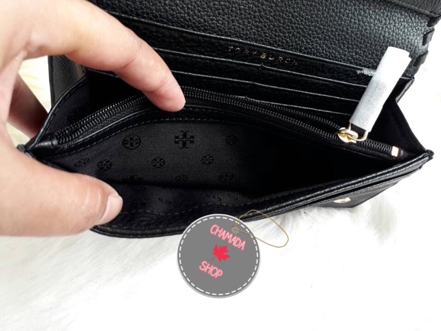 กระเป๋าสตางค์-tory-burch-2-พับ-สีดำ