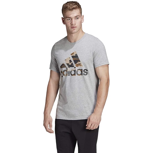 adidasเสื้อยืดแขนสั้น-adidas-mens-tee-casual-look-t-shirt-grey-fr8266-m-adidasshort-sleeve-t-shirts-f