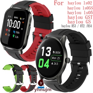 สินค้า สายนาฬิกา สำหรับ xiaomi haylou LS02 LS05S สาย Haylou GS GST LS09B smart watch สาย silicone For Haylou RS4 RS4 Plus smart watch สายนาฬิก Haylou RS3 RT2 smart watch อุปกรณ์เสริมสมาร์ทวอทช์ strap