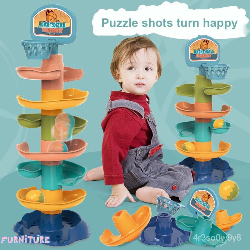 Children's rolling ball bell toys stacking tower educational toys ball tower infant educational