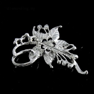 ZCM Flower Rhinestone Crystal Diamante Brooch Wedding Bridal Brooch Gift