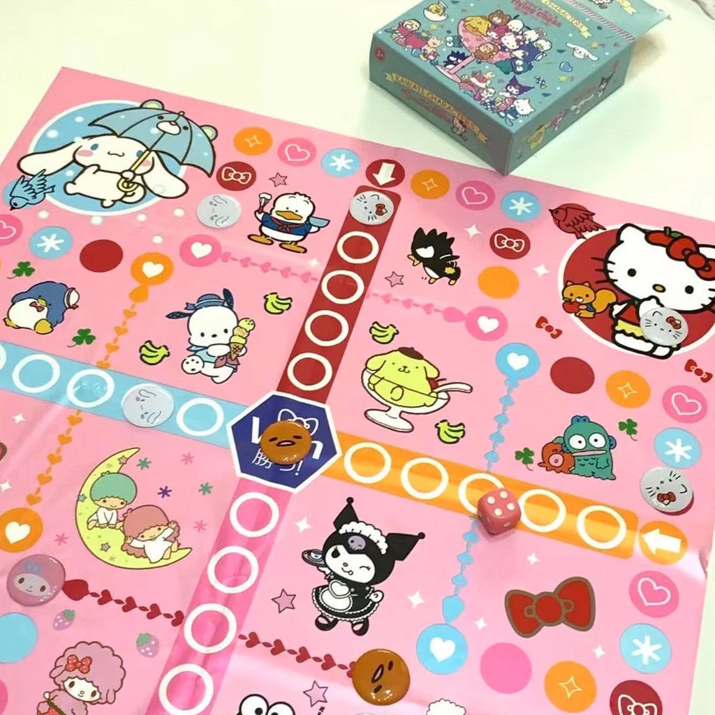 sanrio-หมากรุกบิน-น่ารัก-ตลก-ของขวัญ-นักเรียน-ขนาดเล็ก-แบบพกพา-เกมกระดาน-ของขวัญ-แฟนสาว-ของขวัญ-สําหรับ