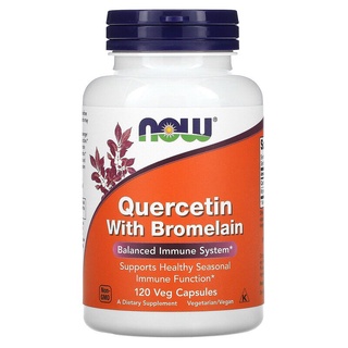 ภาพหน้าปกสินค้าQuercetin with Bromelain, 120 Veg Capsules เควอซิติน โบรมีเลน, อเมริกา, Now Foods ที่เกี่ยวข้อง