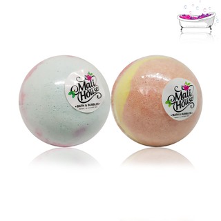 ภาพหน้าปกสินค้าMali House  Bath Bombs ball ระเบิดอาบน้ำ สำหรับแช่ในอ่าง 2 กลิ่นX150g Cherry Blossom,Peach ซึ่งคุณอาจชอบสินค้านี้