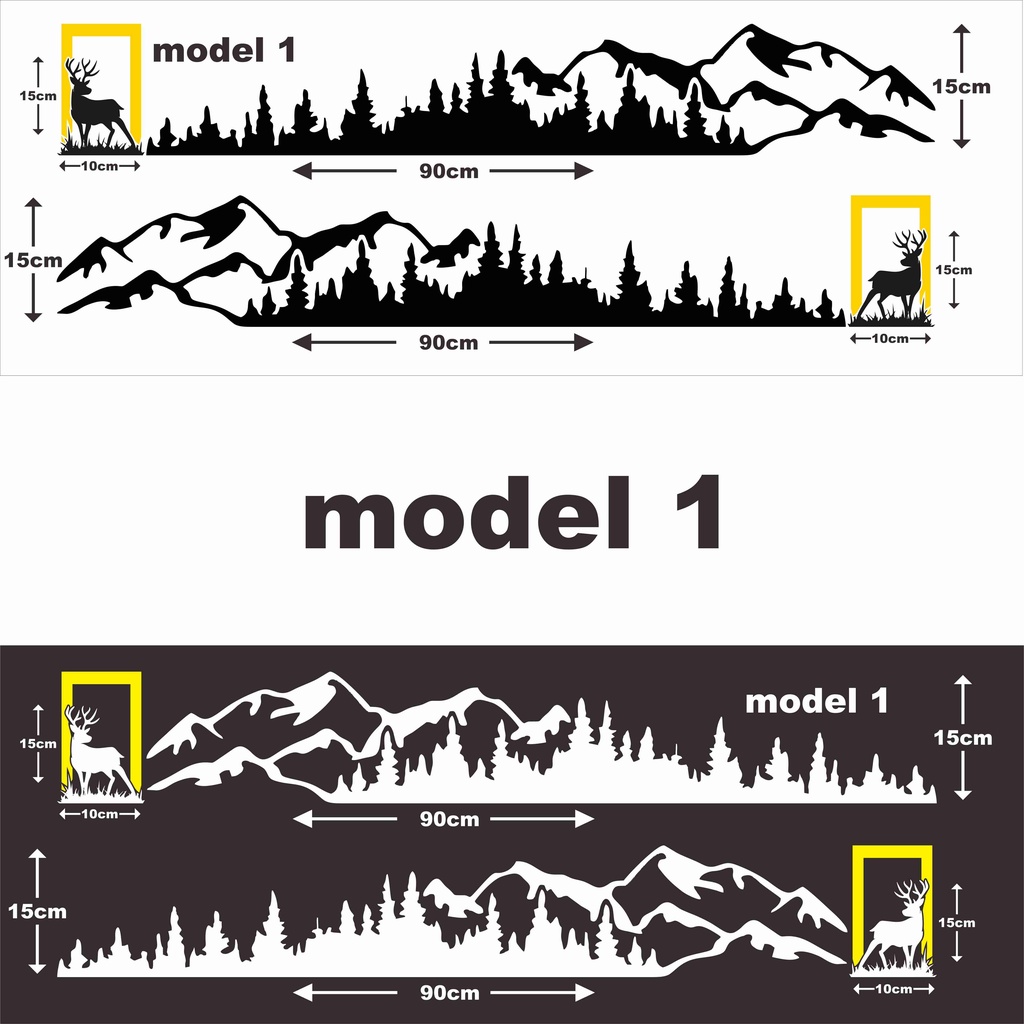 สติกเกอร์ตัดต้นไม้-ภูเขา-สําหรับตกแต่งรถยนต์