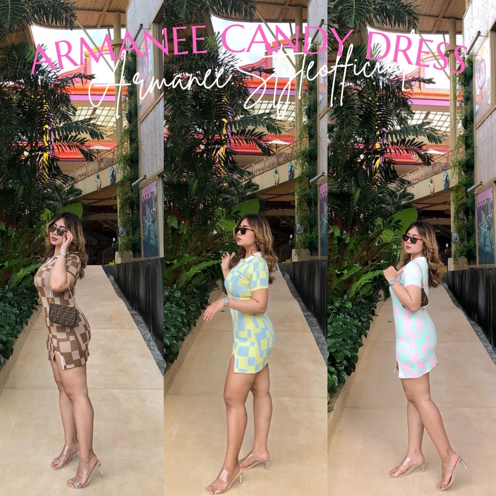 armanee-candy-dress-พร้อมส่ง-ชุดเดรส-เดรสสั้น-เดรสมินิมอลสายคาเฟ่-ชุดไปคาเฟ่-จั้มสูทสั้น-เดรส-เดรสออกงาน