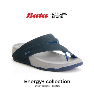 สินค้า Bata  Energy+ รองเท้าแตะลำลองแฟชั่นผู้ชาย รุ่น Energy+ สีน้ำเงิน รหัส 8719342 Size 6-11 นุ่มสบาย