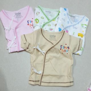 สินค้า Little home babyเสื้อเด็กแรกเกิดแขนสั้น แบบผูกหน้า 0-3เดือน