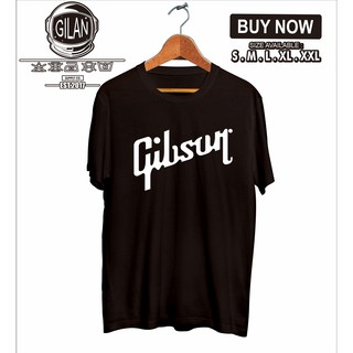 เสื้อตราหานคู่ - เสื้อยืดโลโก้GIBSONกีต้าร์เพลงเสื้อยืดวง-GILANCLOTH