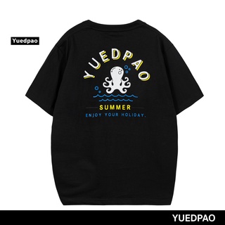สินค้า Yuedpao ยอดขาย No.1 รับประกันไม่ย้วย 2 ปี ผ้านุ่ม เสื้อยืดเปล่า เสื้อยืด Oversize Black tako wasabi print