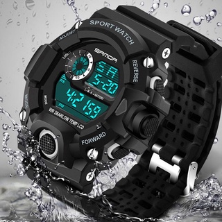 SANDA Fashion Sports Digital Watch Men Diving Sport LED Clock for Men Waterproof Geneva Military Watches Relojes hombre