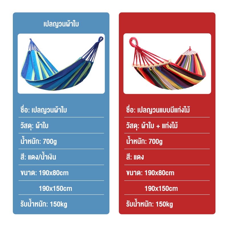 เปลสนาม-เปลกลางแจ้ง-เปลญวนผู้ใหญ่-เปลญวน-ขนาดใหญ่สําหรับ-2-คน-ระบายอากาศ-รับน้ำหนักได้ถึง-150-กิโล-ทนทาน-hammock