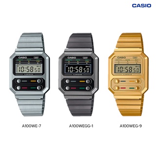 ภาพหน้าปกสินค้านาฬิกา CASIO RETRO SERIES รุ่น A100WE-1A / A100WEG-9A / A100WEGG-1A  ประกัน CMG 1 ปี ที่เกี่ยวข้อง