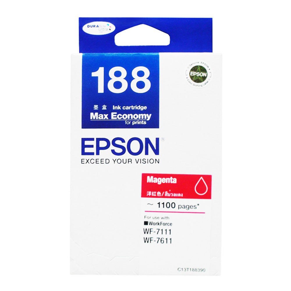 Epson 188 Black (T188190) หมึกพิมพ์อิงค์เจ็ต สีดำ จำนวน 1 ชิ้น ใช้กับพร ...