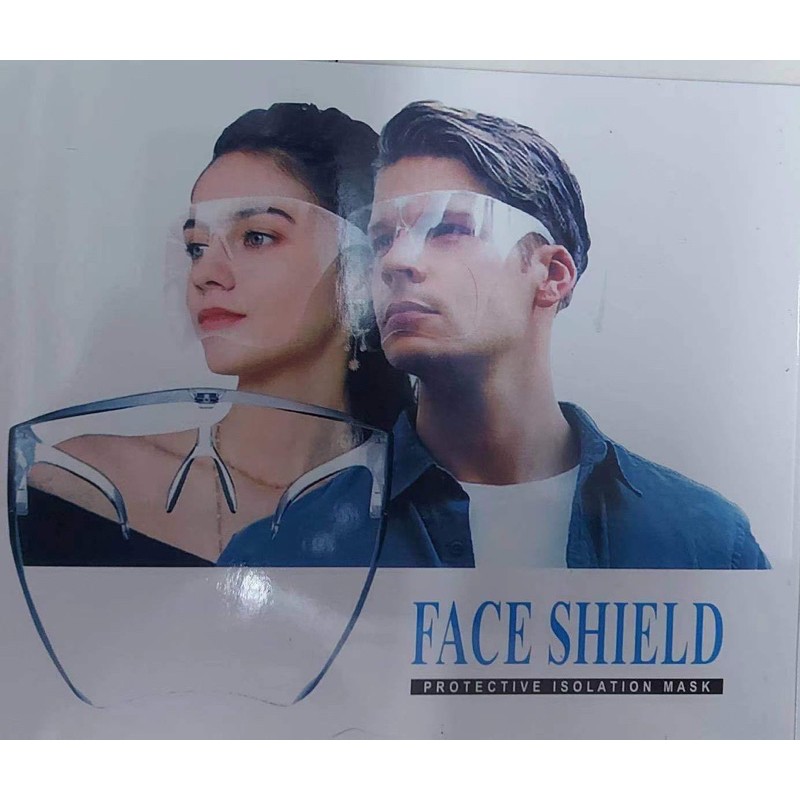 พร้อมส่งในไทย-หน้ากากใส-ป้องกันใบหน้า-faceshield-หน้ากาก-แฟชั่น-และป้องกันได้ดี-แบบขาแว่น