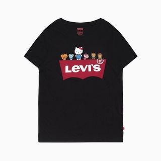 เสื้อยืดผู้ชายเสื้อยืดLEVIS® Hello Kitty Perfect Graphic Tee - Black