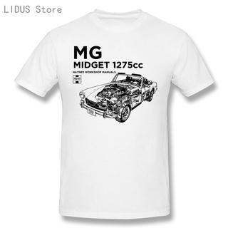 เสื้อยืดลําลอง ผ้าฝ้าย 100% แขนสั้น คอกลม พิมพ์ลายกราฟิกการ์ตูนรถยนต์ Mg Midget 1275Cc แฟชั่นสําหรับผู้ชาย คู่รัก 2022