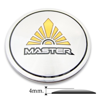 ราคาต่อ 1 ชิ้น สติกเกอร์อลูมิเนียม MASTER ขนาด 60mm.(6cm.) สติกเกอร์  นูนเล็กน้อย