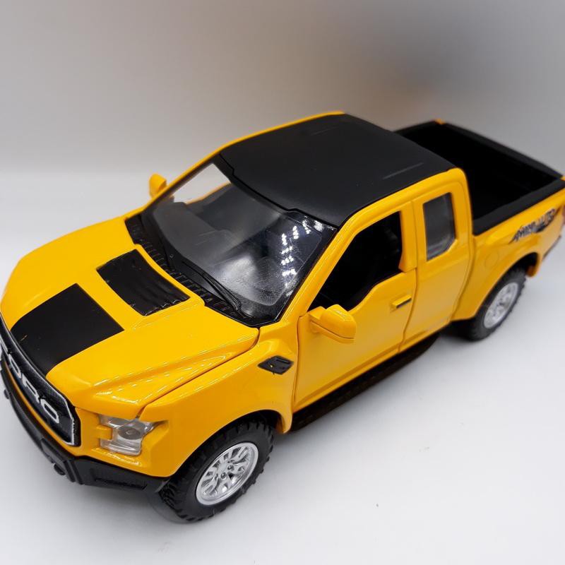 โมเดลรถยนต์-ford-off-road-diecast-ทำจากเหล็ก-สัดส่วน-1-32-ประตู-ฝากระโปรง-เปิดปิดได้เหมือนจริง-สีเหลือง