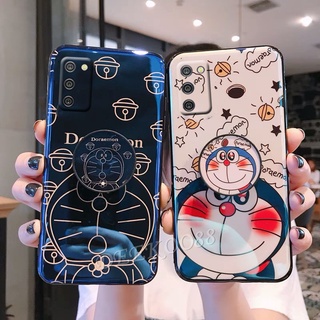 เคสโทรศัพท์ Samsung Galaxy A03S A52S A02S A22 A32 A52 A72 A42 A12 A02 M32 M12 M02 M62 M51 4G 5G Phone Case Cute Doraemon Softcase with Stand Holder Casing Blu-ray Shiny Cartoon Couple Back Cover SamsungA03s SamsungA52S เคส