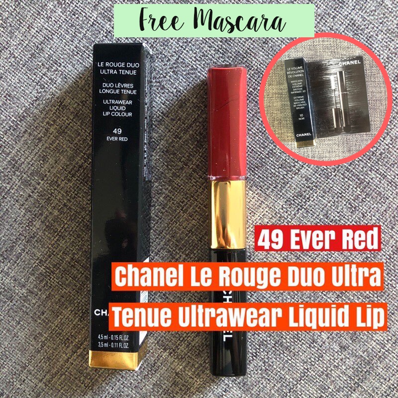 Chanel Le Rouge Duo Ultra Tenue Ultra Wear Liquid Lip Colour - 49 Ever Red