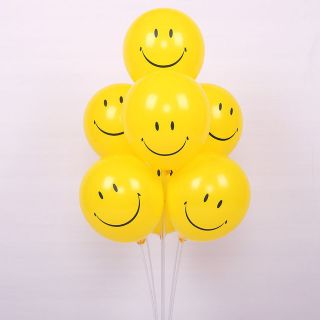 ลูกโป่งยิ้ม smiley สีเหลือง 12 นิ้ว (3ลูก)