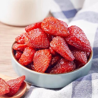 สตอเบอรี่อบแห้ง (ไม่มีน้ำตาล) #สตอเบอรี่อบแห้ง #ผลไม้อบแห้ง #ขนม #Dried Strawberry