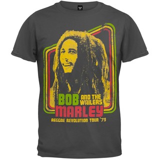 เสื้อยืดแขนสั้น พิมพ์ลาย Bob Marley แฟชั่นสําหรับผู้ชาย