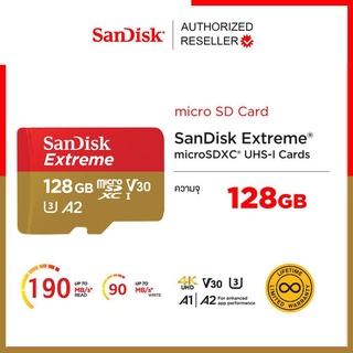 ภาพหน้าปกสินค้าSanDisk Micro Sd Card Extreme 128GB SDXC อ่าน160Mb/S เขียน 90Mb/S (SDSQXAA-128G-GN6GN_1) ไมโครเอสดีการ์ด แซนดิส โดย Synnex ซึ่งคุณอาจชอบสินค้านี้