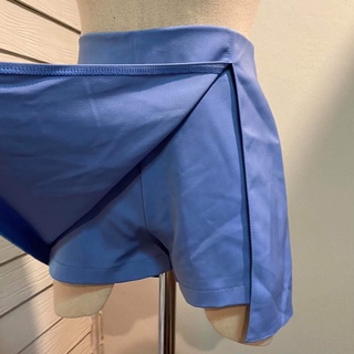 กระโปรงกางเกง ทรงเอ สีฟ้า (M) : B005