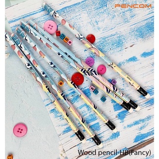 ภาพขนาดย่อของภาพหน้าปกสินค้าPencom ดินสอไม้แบบเหลามียางลบ กระป๋อง 25 แท่ง ทรงกลม เพนคอม WLI-HB Fancy จากร้าน gracejung88 บน Shopee