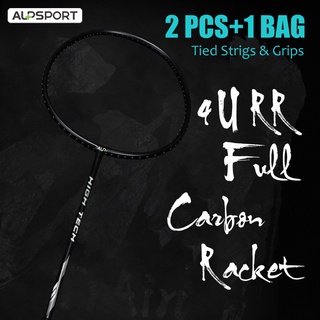 ALP RR  【2 ชิ้น + กระเป๋า + 2 กาวมือ 】4U ไม้แบดมินตัน G5 ไม้แบดมินตันฟูลคาร์บอน Badminton Racket