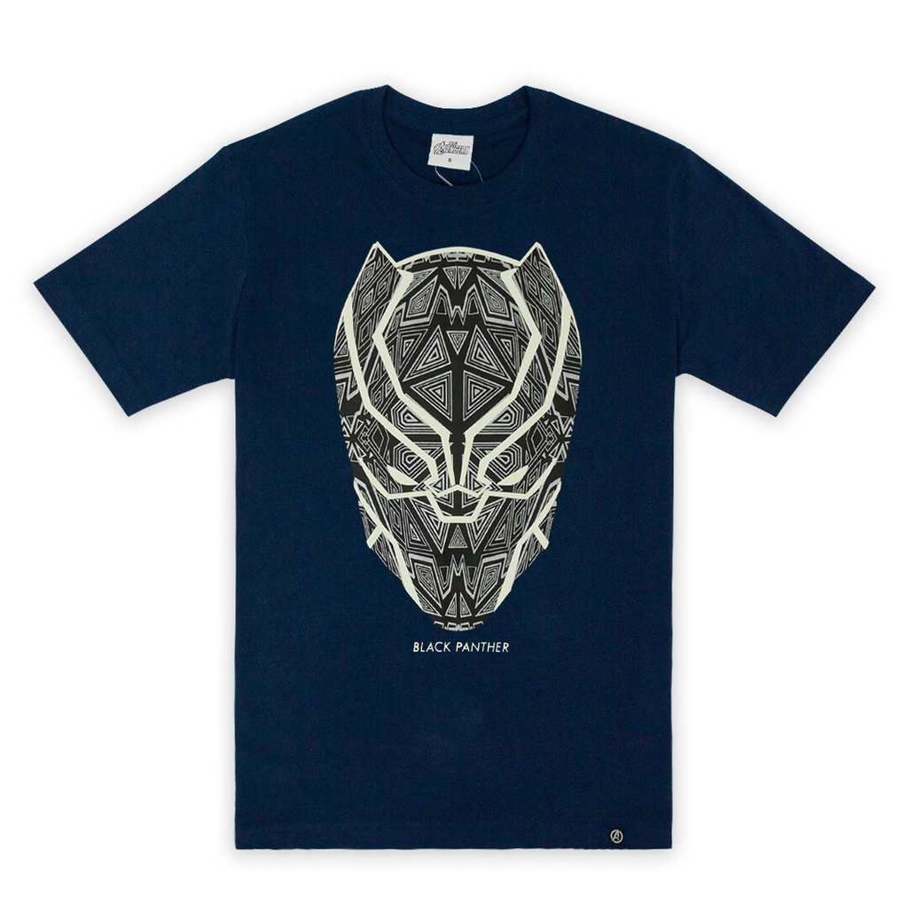 avengers-graphic-black-panther-t-shirt-เสื้ออเวนเจอร์-แบล็ค-แพนเธอร์-เทคนิคเรืองแสง-สินค้าลิขสิทธ์แท้