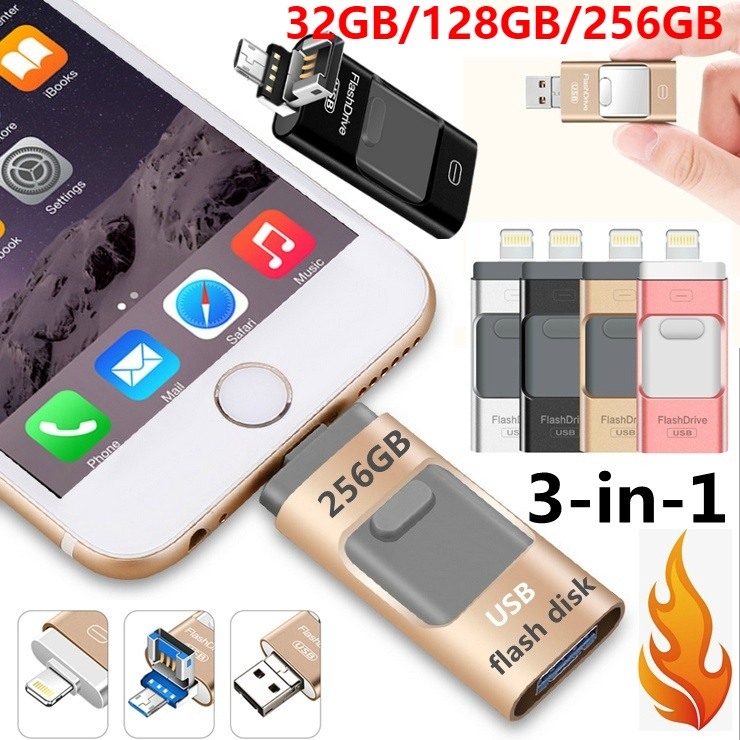 พร้อมส่ง-แฟลชไดรฟ์-3-en-1-i-flashdrive-pen-drive-otg-usb-para-apple-android-2-0-สําหรับ-iphone-ipad-pc