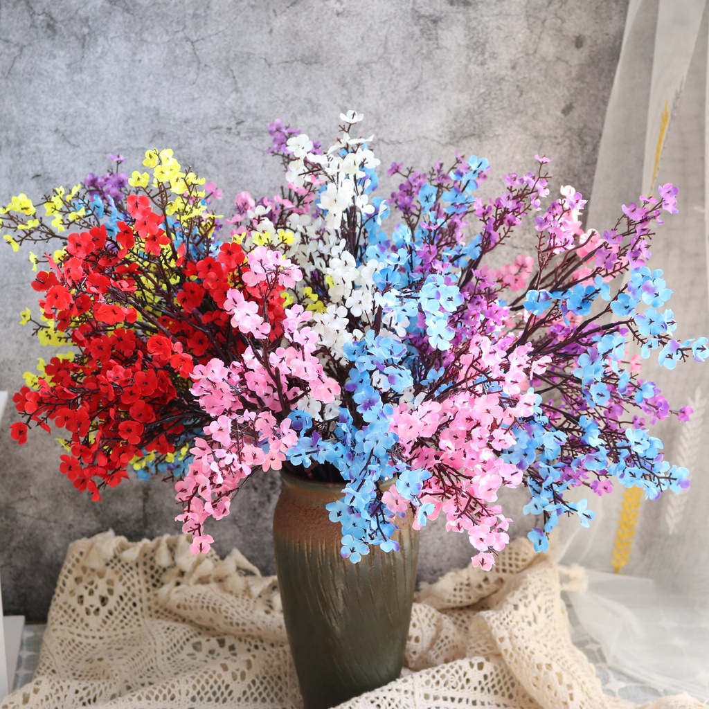 ภาพสินค้า1 Bunch Artificial Gypsophila DIY Simulation Fake Flowers Holding Bouquet Decor For Wedding Christmas Festival จากร้าน invincible.th บน Shopee ภาพที่ 1