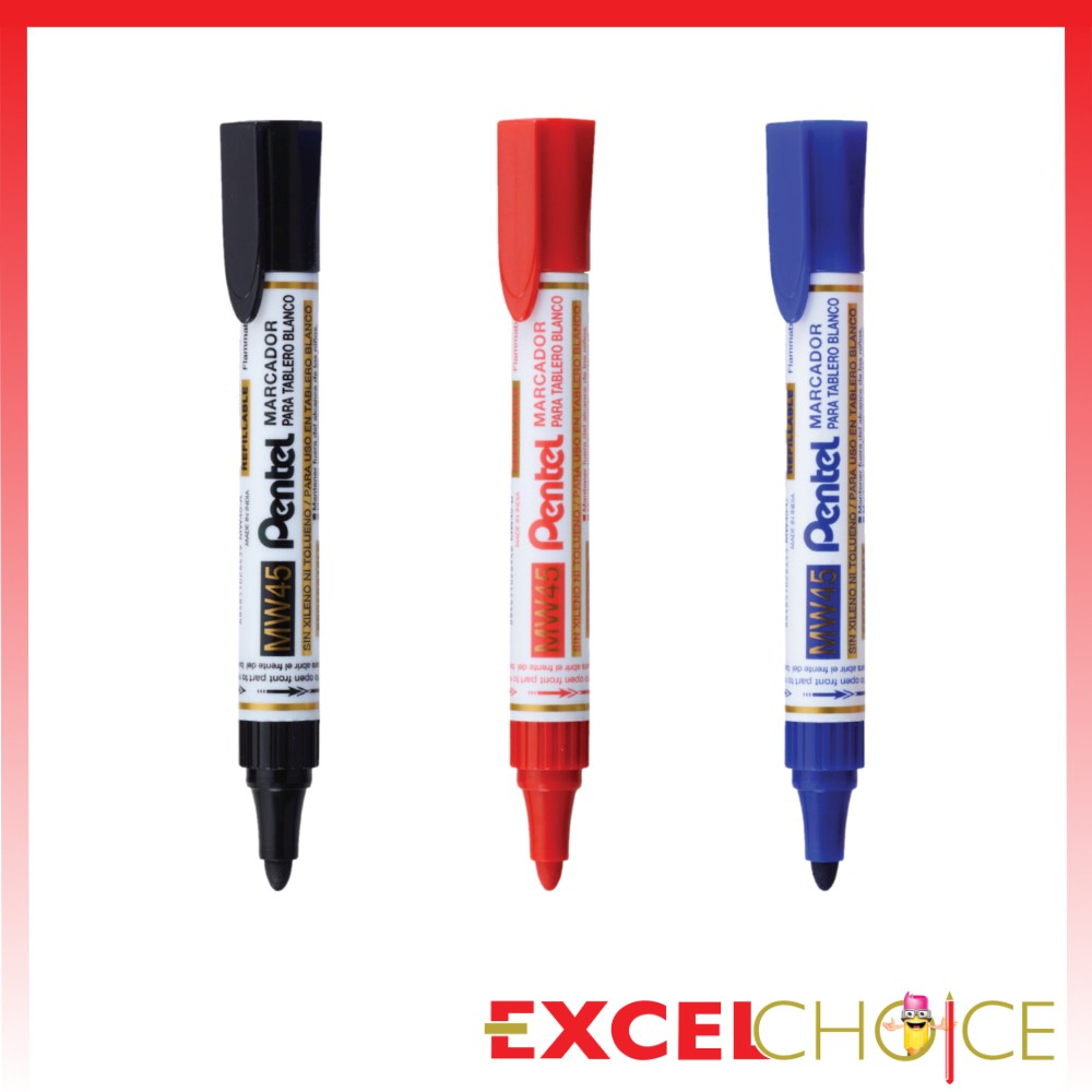 ภาพหน้าปกสินค้าเพนเทล ปากกาไวท์บอร์ด Pentel MW45 จากร้าน excel_choice บน Shopee