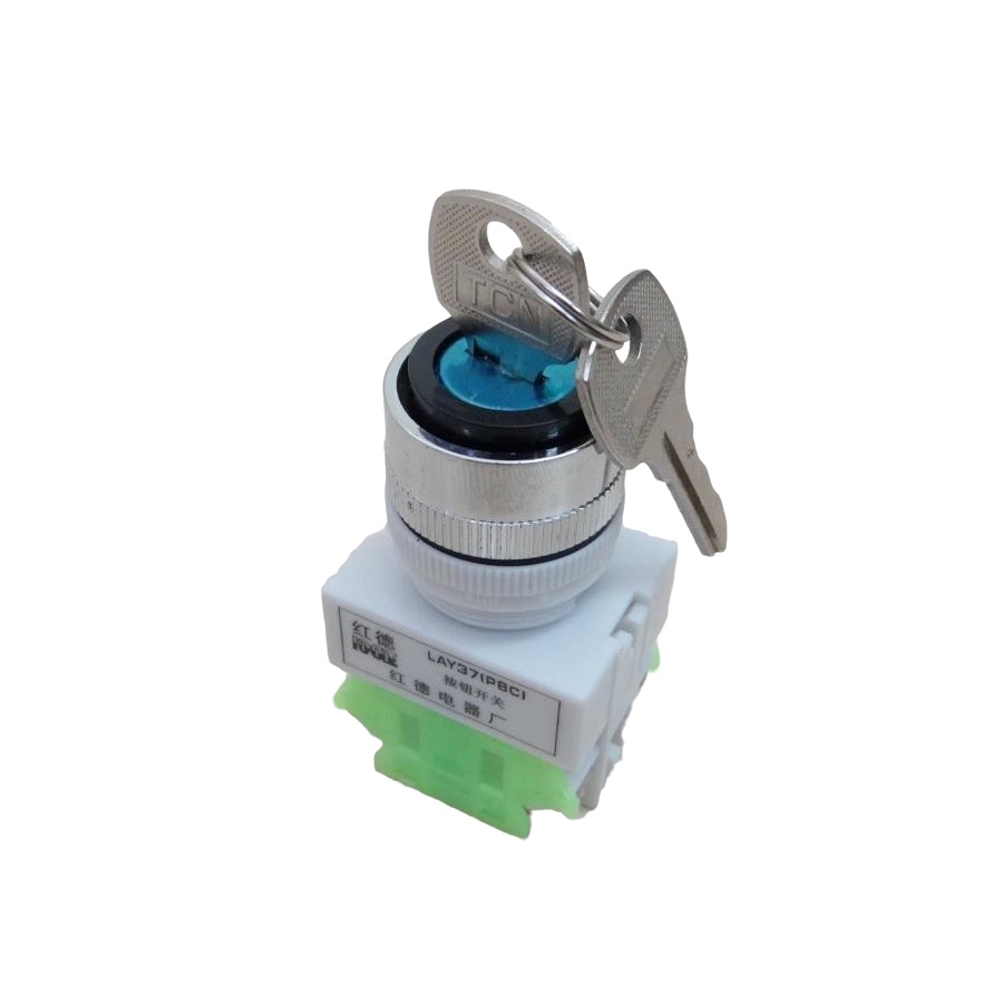 Industrial Key Lock Switch 2 Position Key Operated Rotary Switch LAY37 ...