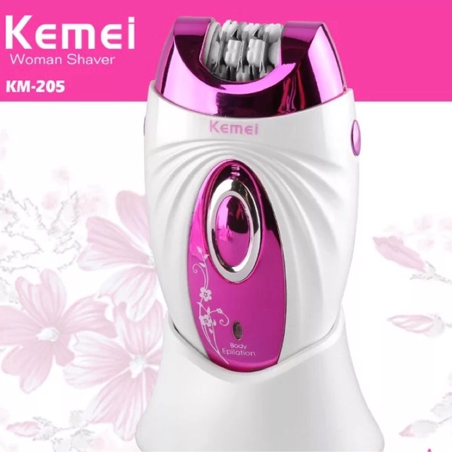 kemei-205-เครื่องกำจัดขน-km-205-รุ่นสุดคุ้ม-มี-3-หัว-แขนขา-รักแร้-บิกินี่-เครื่องถอนขน-เครื่องกำจัดขนไฟฟ้า-ถอนขน-กำจัดขน