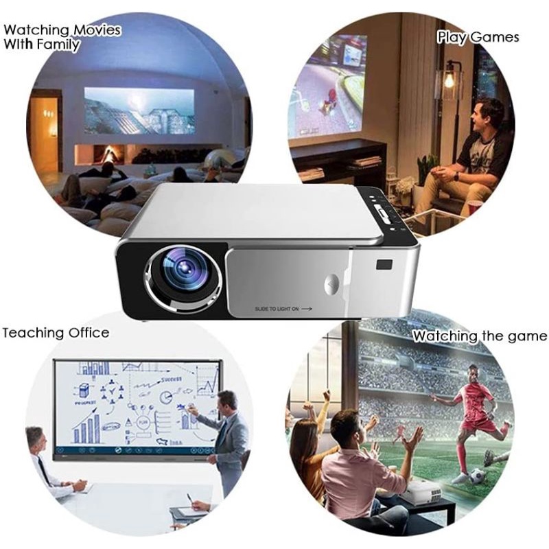 T6 wifi Android 10.0 มินิ โปร เจ ค เตอร์ Mini projector FHD1080P ...